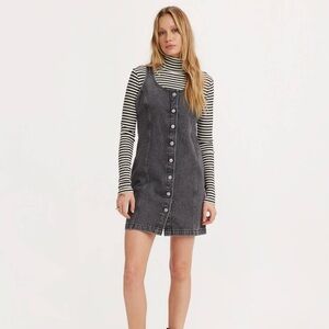 NWT Levi’s Black Denim Mini Dress in Size Small